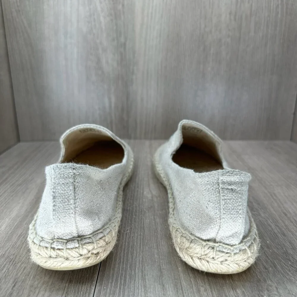Soludos Embroidered Espadrilles Shoes Womens Sz 9 Slip-On Low Top Flat Off-White